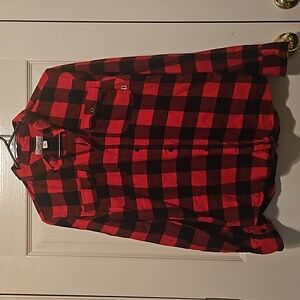Ocean Coast Red and Black Flannel